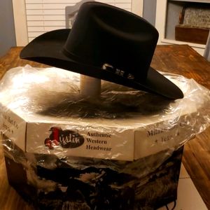 Justin black cowboy hat